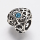 Тибетский сплав rhinestone европейский бисер PALLOY-F202-38-3