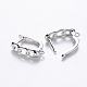 Латунные серьги-кольца с застежкой сзади X-KK-T048-024P-NF-2