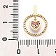 Латунные микро проложить кубического циркония подвески KK-N261-23B-G-3