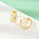 Серьги-кольца из латуни с эмалью EJEW-S277-01G-2