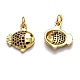Латунные микро проложить кубического циркония подвески ZIRC-O039-04G-2