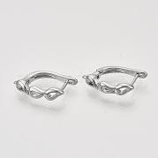Латунные серьги-кольца с застежкой сзади KK-T048-017P-NF