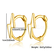 Серьги-кольца с молниями из стерлингового серебра s925 OB5526-7
