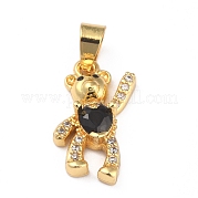 Латунные подвески с фианитами ZIRC-J025-81G-03