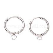Фурнитура для сережек-колец Huggie Hoop из нержавеющей стали 201 STAS-P283-01P-P