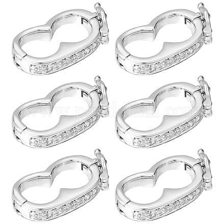 6 шт. латунные застежки-пряжки в виде арахиса FIND-SC0003-97P-1