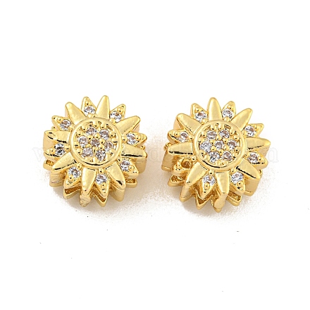 Латунные микропаве прозрачные многонитевые звенья из циркония KK-B096-15G-1