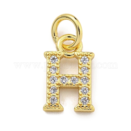 Буквица из латуни с подвесками из кубического циркония KK-Q814-26H-G-1