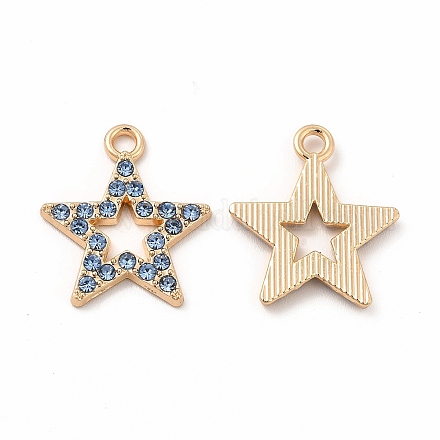 Подвески со стразами из экологически чистого сплава FIND-A025-20G-02-1
