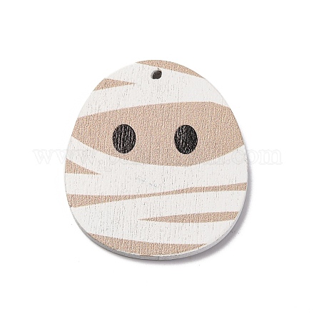 Деревянные подвески с односторонним принтом WOOD-B009-01G-1