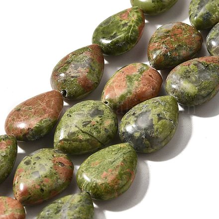 Природные Unakite бисер нитей G-P561-B02-01-1