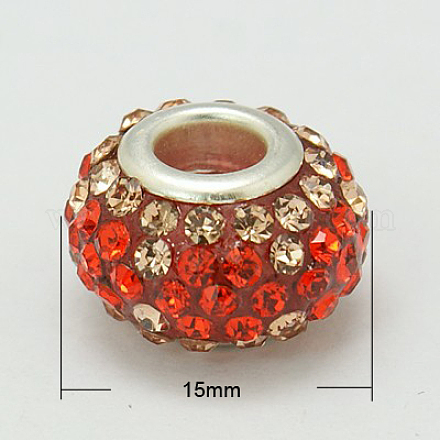 Cmолы Rhinestone Европейский бисером GPDL-C004-11S-1