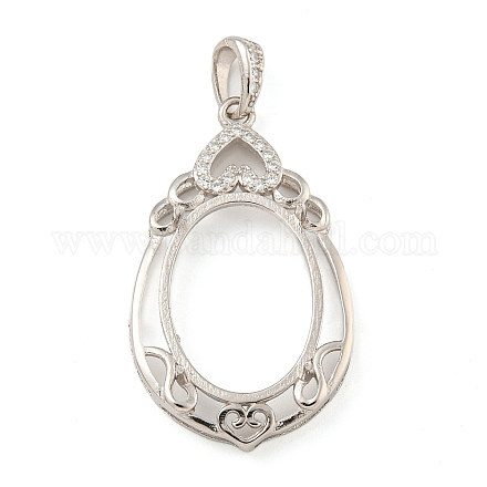 Сеттинги Серебряный кулон кабошон 925 стерлингов STER-B005-24P-1
