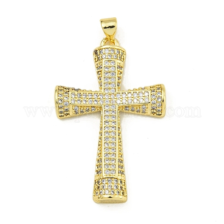 Подвески из кубического циркония с покрытием из латуни KK-U029-02G-01-1