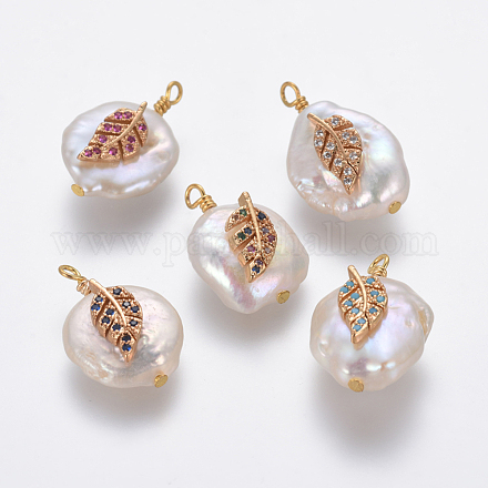 Подвески из натурального пресноводного жемчуга PEAR-L027-06-1