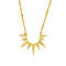 Stainless Steel Pendant Necklaces, Sun, Real 18K Gold Plated, 15.75 inch(40cm)