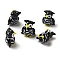 Lampwork Beads Strands, Owl, Black, 21x18x17.5mm, Hole: 1.2mm, about 20pcs/strand, 16.54''(42cm)
