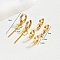 Stylish Stainless Steel Heart Tassel Earring Sets, 50x7mm
