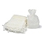 Organza Gift Bags with Lace, Rectangle, Creamy White, 14~15x10~11cm