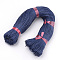 Waxed Cotton Cord, Royal Blue, 1.5mm, about 360yard/bundle(330m/bundle)