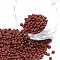 11/0 Grade A Round Glass Seed Beads, Baking Paint, Brown, 2.3x1.5mm, Hole: 1mm, about 48500pcs/pound