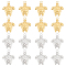 16Pcs 2 Colors 201 Stainless Steel Pendants, Tortoise with Starfish Charms, Mixed Color, 23.5x18x3mm, Hole: 2.5mm, 8pcs/color