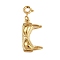 304 Stainless Steel Pendant Decorations, Underwear Shapes, Spring Clasps Charms, Golden, 34mm