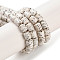 Imitation Bodhi Handmade Porcelain Beads Strands, Column, Snow, 5x4mm, Hole: 1mm, about 77pcs/strand, 15.08''(38.3cm)