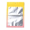 Gradient Glitter Holographic Aluminum Foil Jewelry Packaging Zip Lock Bags, Top Self Seal Pouches, Rectangle, Gold, 22x15x0.15cm, Unilateral Thickness: 3.5 Mil(0.09mm)