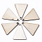 Unfinished Natural Poplar Wood Pendants, Laser Cut Wood Shapes, Undyed, Triangle, Antique White, 24.5x19.5x1.5mm, Hole: 1.6mm
