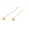 Brass Flower Head Pins, Golden, 49mm, Pin: 21 Gauge(0.7mm), Flower: 6x5mm