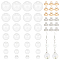 DIY Pendant Making Kits, including Blown Glass Globe Ball Bottles, Brass Pendant Bails & Bead Cap Bails, Clear