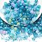 Glass Beads, Round & Starfish & Fish & Rondelle, Mixed Style, Sky Blue, 2~14x2~10x1~8.5mm, Hole: 0.8~1.5mm