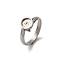 304 Stainless Steel Adjustable Ring Components, with 201 Stainless Steel Flat Round Plain Pad Ring Settings, Stainless Steel Color, Tray: 6mm, 3mm, Inner Diameter: 17mm