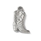 304 Stainless Steel Pendants,  Boot, Stainless Steel Color, 20.5x13.5x3mm, Hole: 2mm