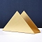 Stainless Steel Vertical Napkin Holder, Triangle Shape Paper Towel Holder for Cafe Hotel Western Restaurant, Golden, 45x170x86mm