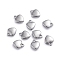 Non-Tarnish 304 Stainless Steel Charms, Heart, Stainless Steel Color, 7.5x6.5x2.7mm, Hole: 1mm