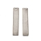 201 Stainless Steel Pendants, Rectangle Charm, Anti-Tarnish, Stainless Steel Color, 42x8x0.80mm,Hole:1.60mm