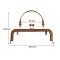 Alloy Kiss Lock Purse Frame Handle, for Coin Purse Making, Light Gold, 205x145mm