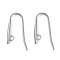 Non-Tarnish 304 Stainless Steel Earring Hooks, Stainless Steel Color, 19.5x3.5mm, Hole: 1.8mm, Pin: 1mm