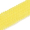 Transparent Glass Beads Strands, Faceted, Frosted, Rondelle, Yellow, 2.9~3.3mm, Hole: 1mm, about 144~150pcs/strand, 35~37cm