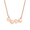 Stainless Steel Pendant Necklace, Hollow Dog Paw Prints, Rose Gold, No Size
