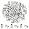 UNICRAFTALE 60Pcs Stainless Steel Tube Beads Metal Straight Long Beads Smooth Loose Tube Beads Spacer Beads for Bracelet DIY Craft Jewelry Making 6mm