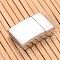 Tarnish Resistant Smooth Surface 304 Stainless Steel Rectangle Magnetic Clasps with Glue-in Ends, Stainless Steel Color, 20x12x5mm, Hole: 3x10mm