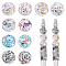 PH PandaHall 5 Colors 10pcs Rhinestone Clay Beads 16mm Spacer Beads with Glitter Diamond Craft Beads for Pen Disco Ball Beads for Jewelry Making Christmas Gift Party Decoration