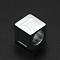 Non-Tarnish 201 Stainless Steel European Beads, Large Hole Beads, Horizontal Hole, Cube, Stainless Steel Color, Letter.L, 7x7x7mm, Hole: 5mm