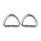 Non-Tarnish 304 Stainless Steel D Rings, Buckle Clasps, For Webbing, Strapping Bags, Garment Accessories, Stainless Steel Color, 7.5x9.5x1mm, Inner Diameter: 5.5x7.5mm