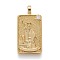 Brass Micro Pave Clear Cubic Zirconia Pendants, Real 18K Gold Plated, Tarot Card Charms, The Magician, The Magician I, 30x15x4mm, Hole: 3~4mm