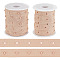 OLYCRAFT 10 Yards 2 Rolls Brown Sewing Snap Button Tape Trim 18mm Wide Press Button Tape Brown Polyester Button Tape Sewing Fastener Plastic Press Stud Ribbon Trim for Sewing DIY Crafts