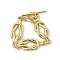 Brass Toggle Clasps, Cadmium Free & Nickel Free & Lead Free, Chain Charms, Real 18K Gold Plated, 87mm